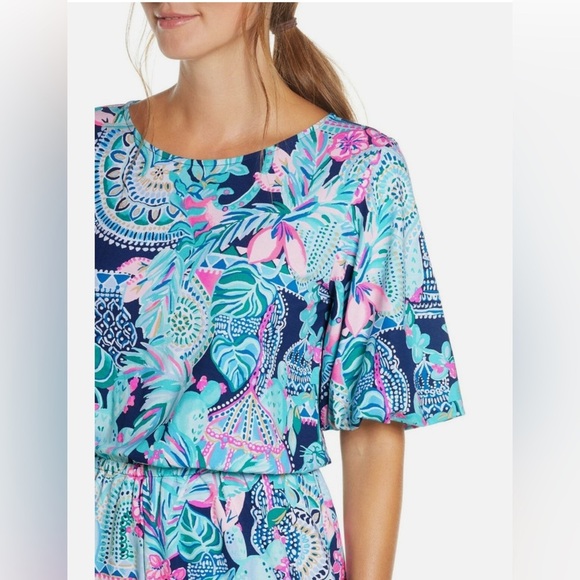 LILLY PULITZER BRITTON LOOKIN SHARP ROMPER women’s size S - Picture 2 of 7